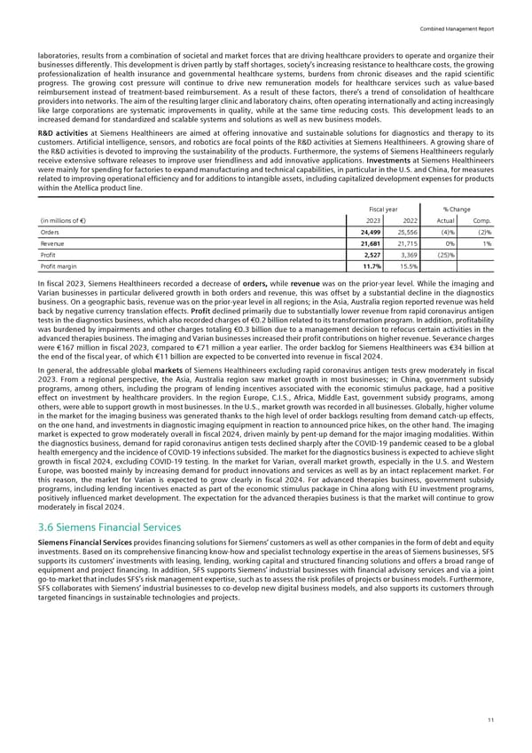 Siemens Report FY2023 - Page 13