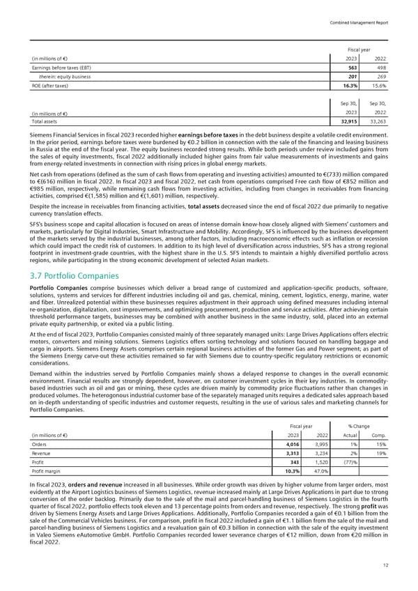 Siemens Report FY2023 - Page 14