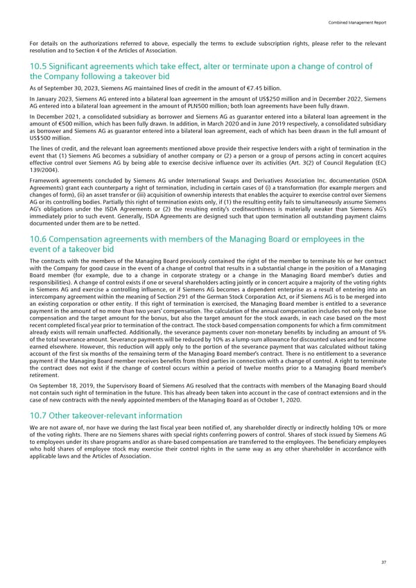 Siemens Report FY2023 - Page 39