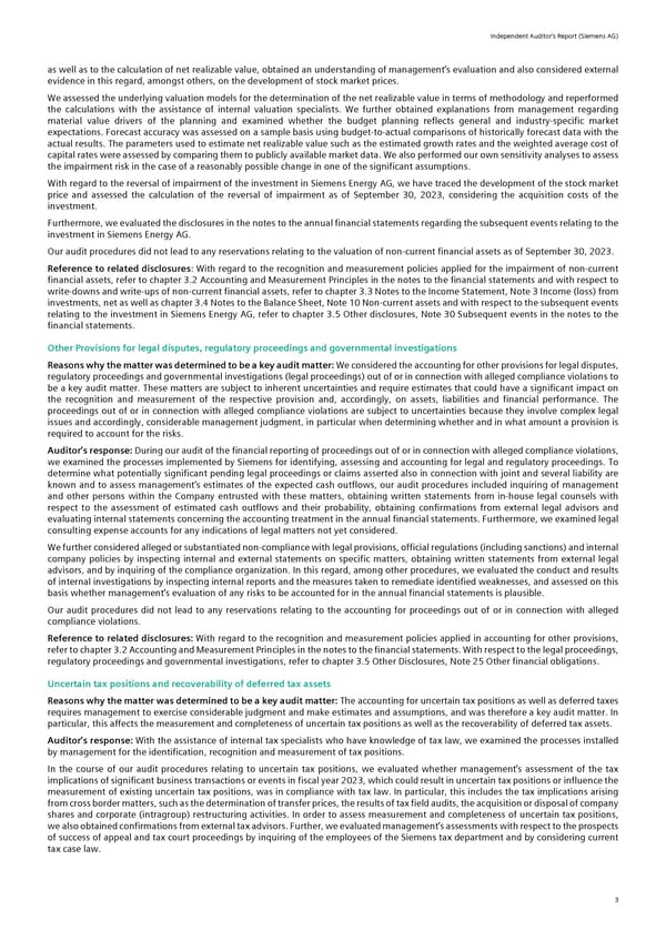 Siemens Report FY2023 - Page 145